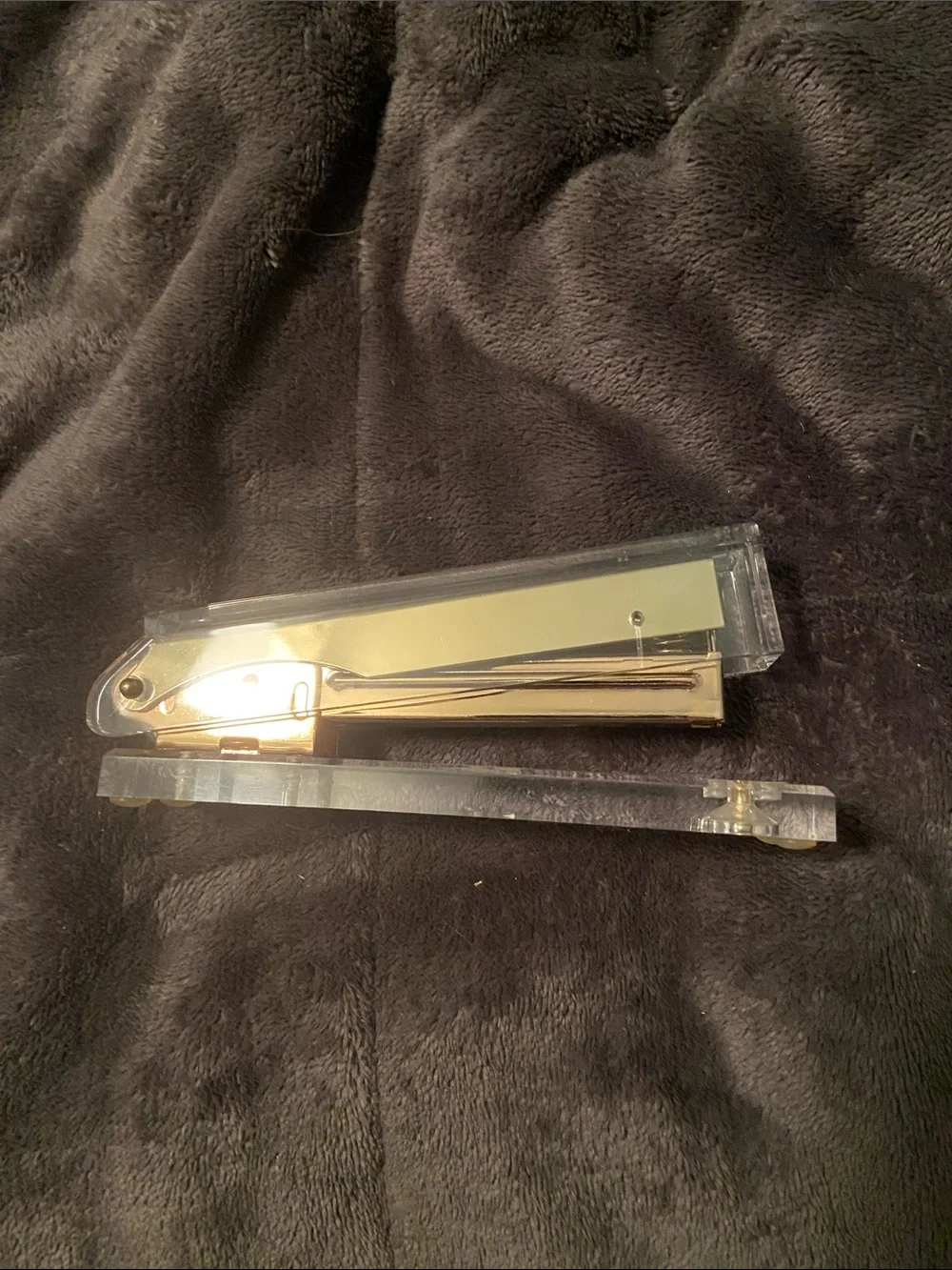 kate spade Clear Acrylic Stapler with Gold Hardware